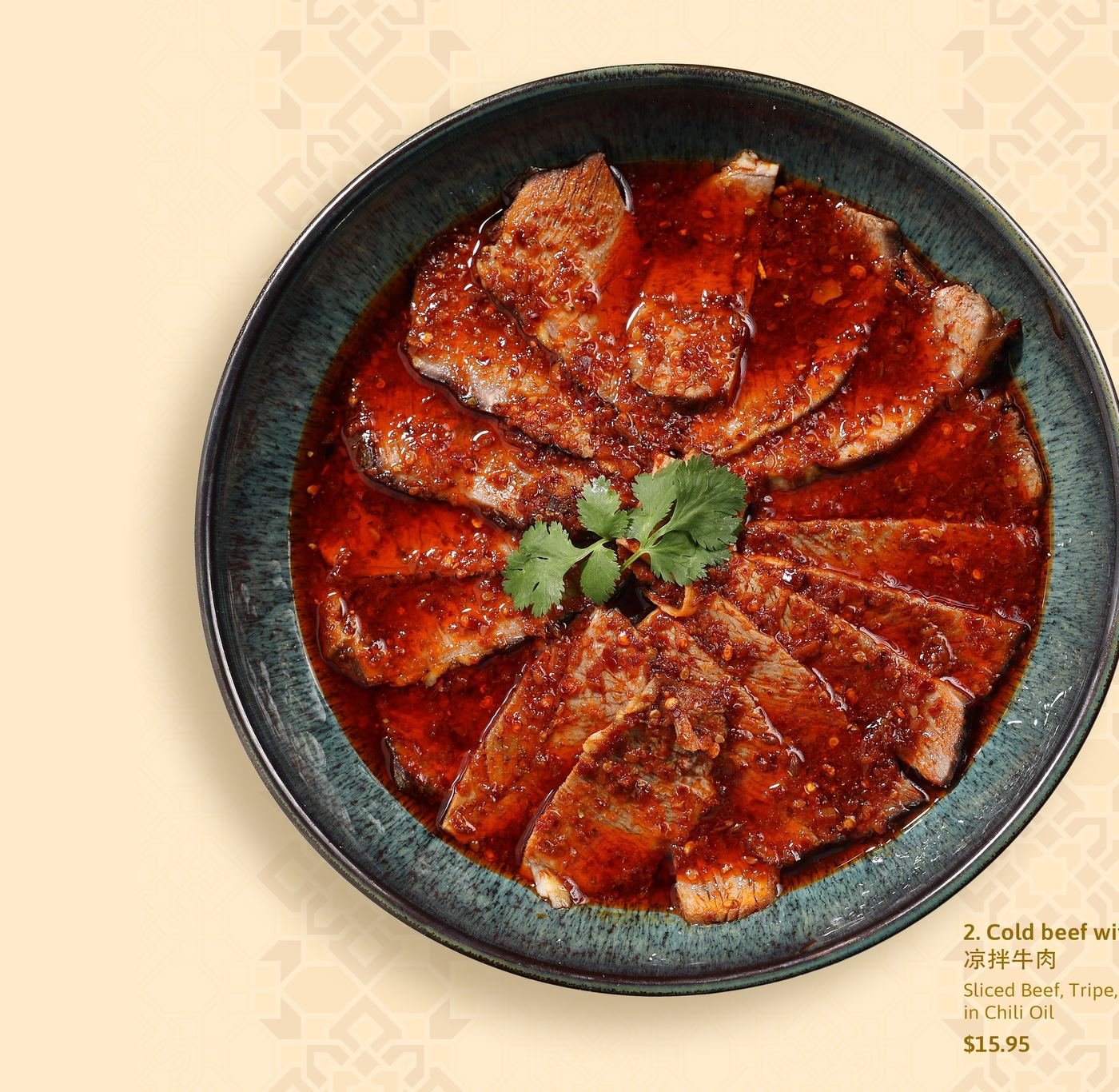 Cold Beef with Tripe Spicy Sauce